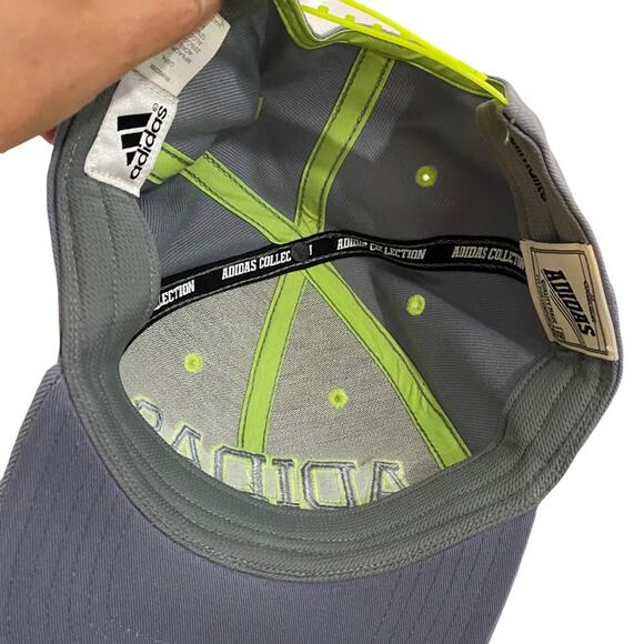 Adidas Collection Men’s Slime Green & Tech Gray FAKT SnapBack Logo Cap - Picture 5 of 10